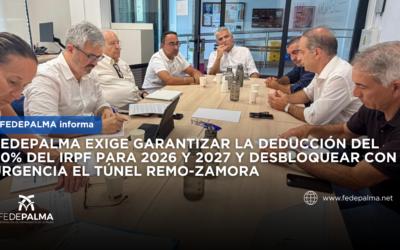 FEDEPALMA reclama garantizar la deducción del 60% del IRPF y acelerar el túnel Remo-Zamora para impulsar la economía de La Palma